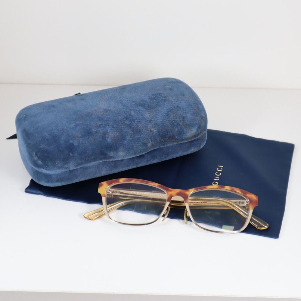 Gucci GG 4274 GXQ Optyl Tortoise/Clear Full Rim Eyeglasses Frames 53-16-145mm